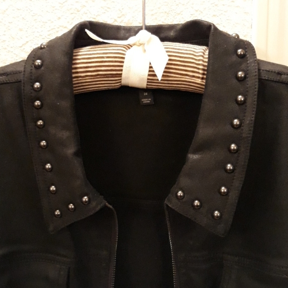 NEW Lane Bryant Crop or Long Black Moto Jacket - Picture 1 of 11